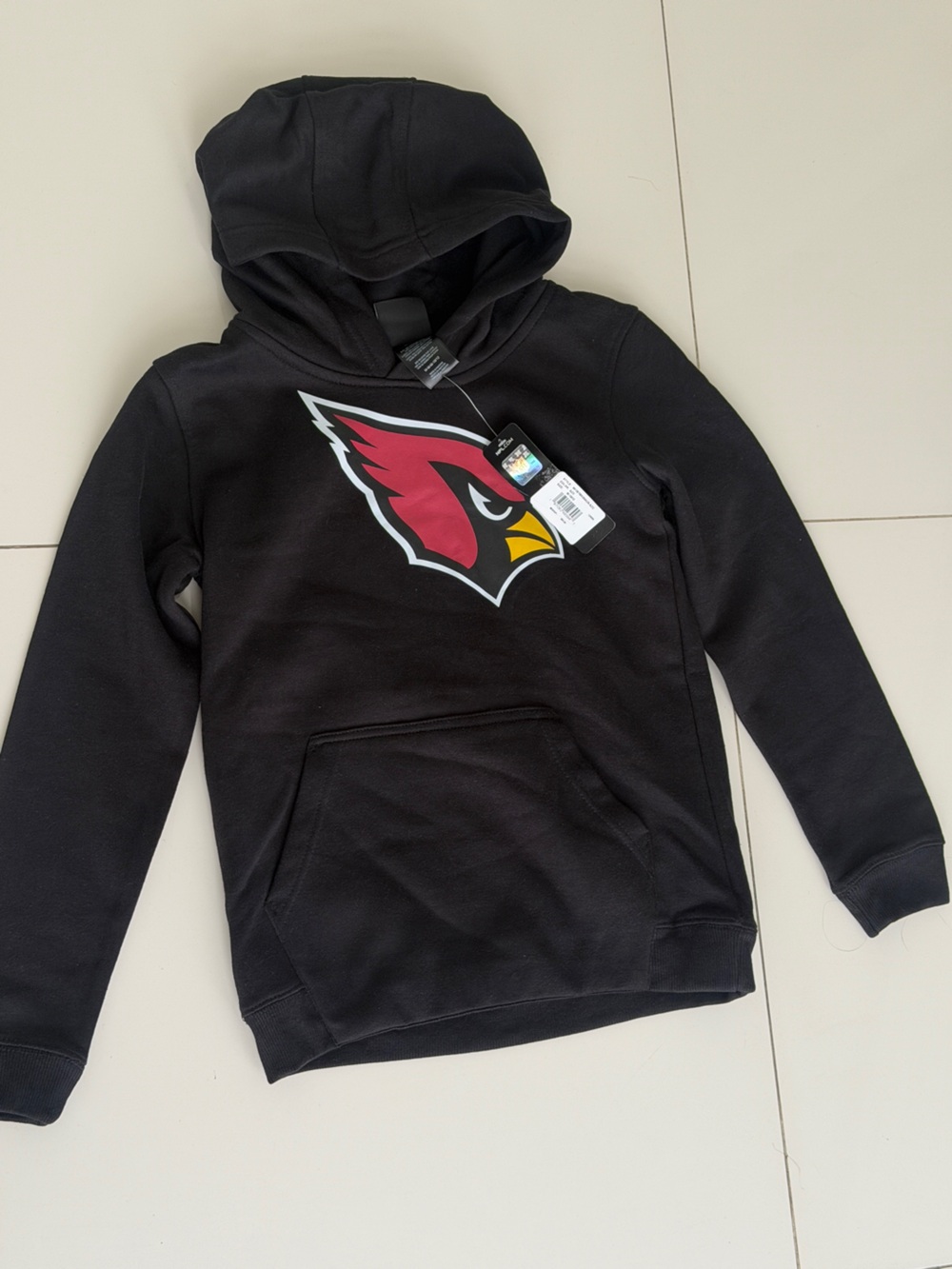 NFL Black Hoodie with Cardinal Logo and Yellow Beak